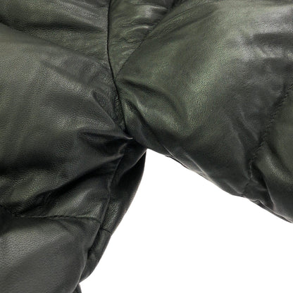 ダウンジャケット ダウンジャケット レザー ブラック モンクレール アウター MONCLER