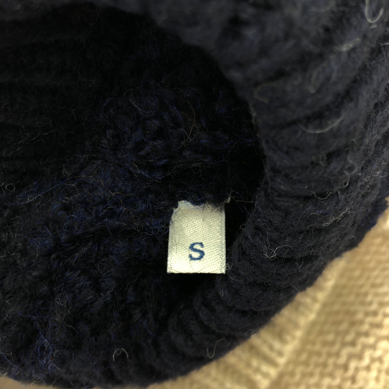 ニット ネイビー ベージュ アルパカ ニット ナイロン ネイビー