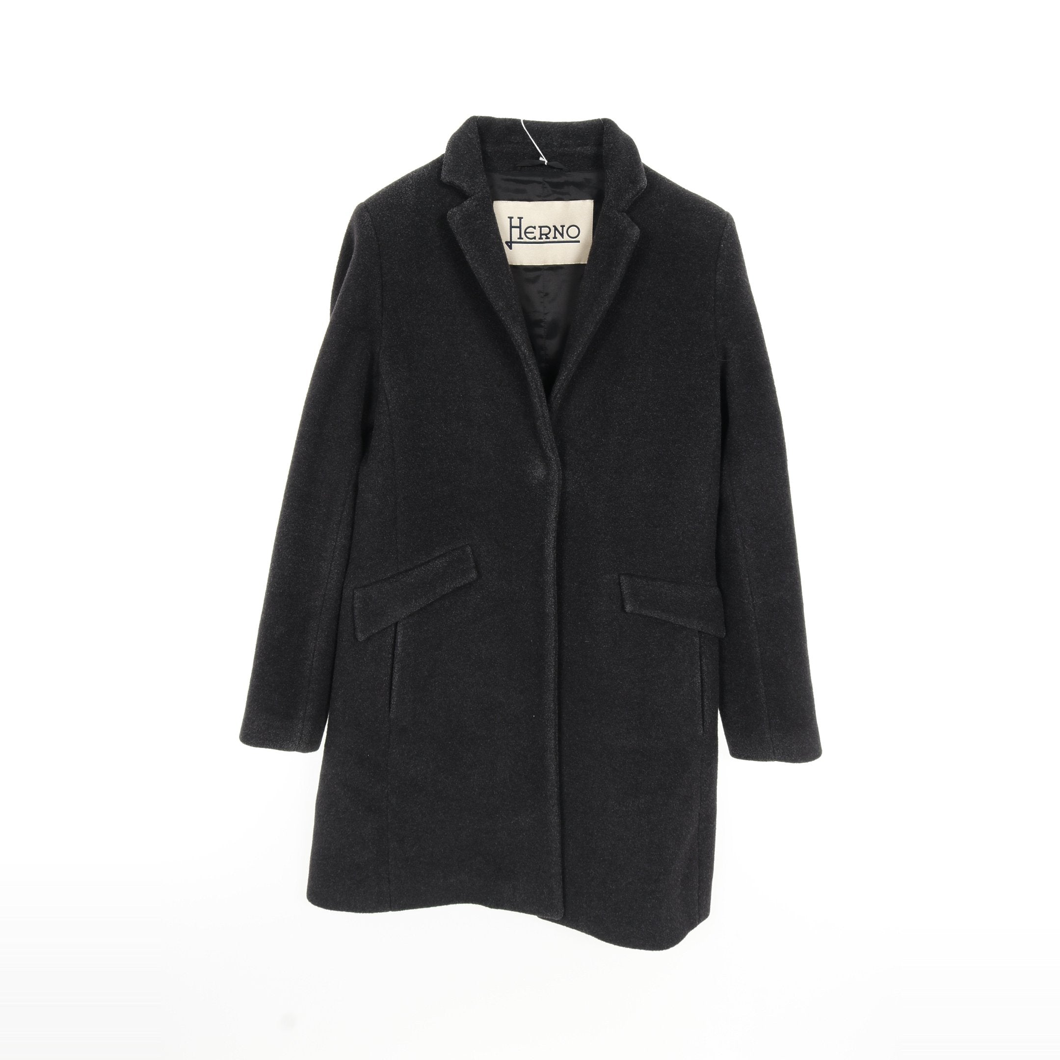 チェスターコート ウール アンゴラ シルク ダークグレー ヘルノ – RECLO