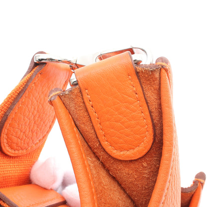 エヴリン 3 トロワ GM ショルダーバッグ トリヨンクレマンス オレンジ シルバー金具 X刻印 エルメス バッグ HERMES