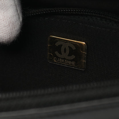 マトラッセ チェーンウォレット ラムスキン ブラック ゴールド金具 フェイクパール シャネル バッグ CHANEL