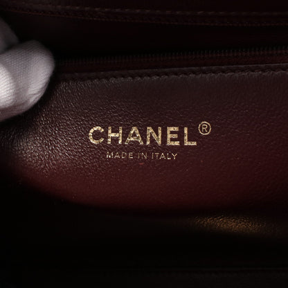 シェブロン Vステッチ チェーンショルダーバッグ レザー ネイビー ゴールド金具 シャネル バッグ CHANEL
