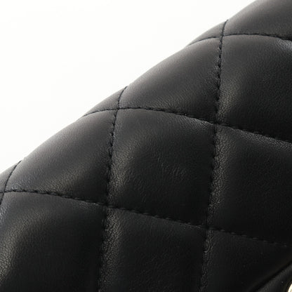 マトラッセ スモールフラップ パール チェーンショルダーバッグ ラムスキン ブラック ゴールド金具 シャネル バッグ CHANEL