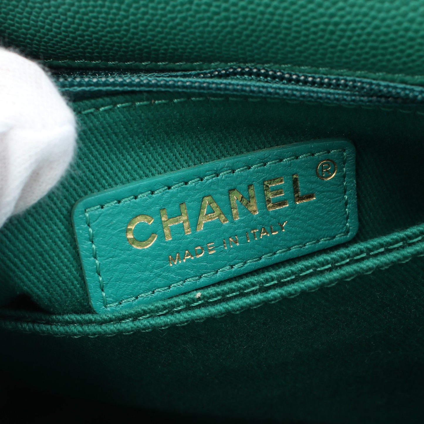 ココハンドル フラップ マトラッセ ハンドバッグ キャビアスキン リザード グリーン ゴールド金具 2WAY シャネル バッグ CHANEL