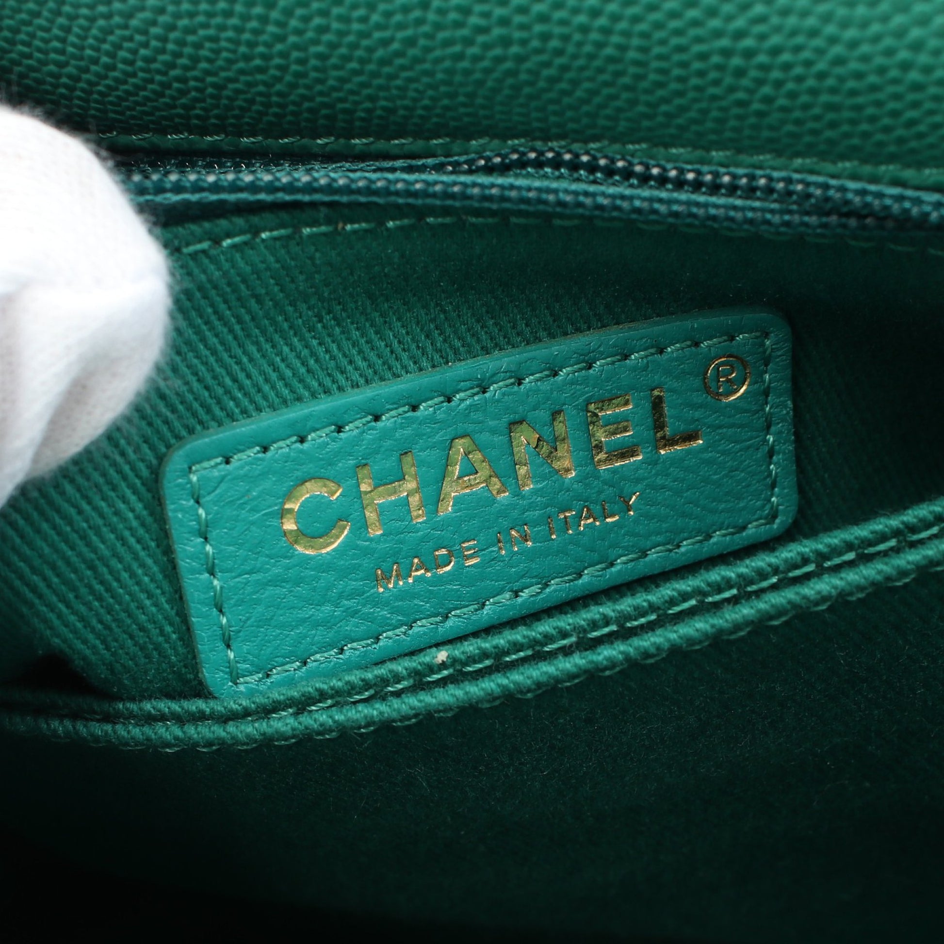 ココハンドル フラップ マトラッセ ハンドバッグ キャビアスキン リザード グリーン ゴールド金具 2WAY シャネル バッグ CHANEL