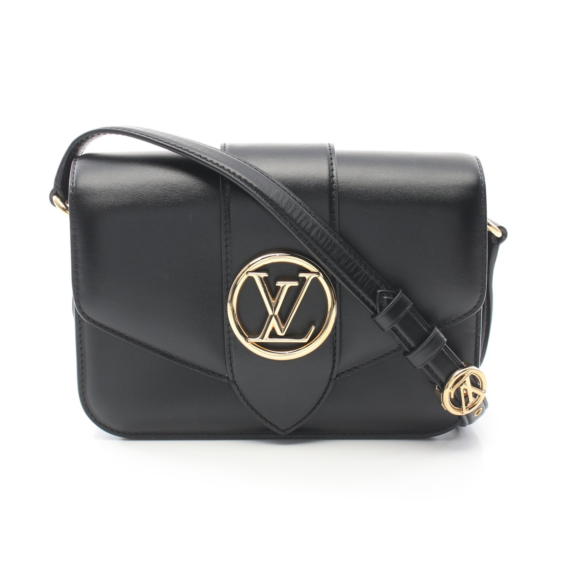 LV PONT9 LVポンヌフ ノワール ショルダーバッグ レザー ブラック ルイヴィトン バッグ LOUIS VUITTON
