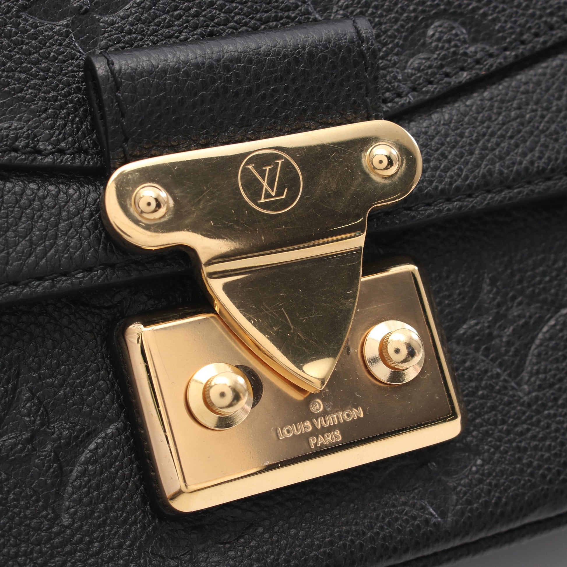 マルソー モノグラムアンプラント ノワール チェーンショルダーバッグ レザー ブラック ルイヴィトン バッグ LOUIS VUITTON