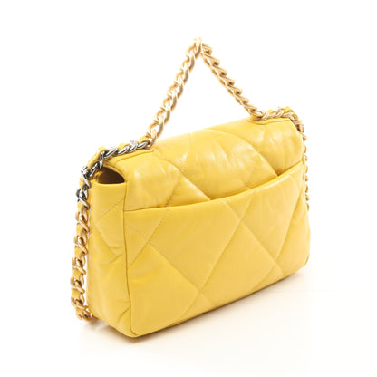 19 ディズヌフ マトラッセ チェーンショルダーバッグ ラムスキン イエロー コンビ金具 2WAY シャネル バッグ CHANEL