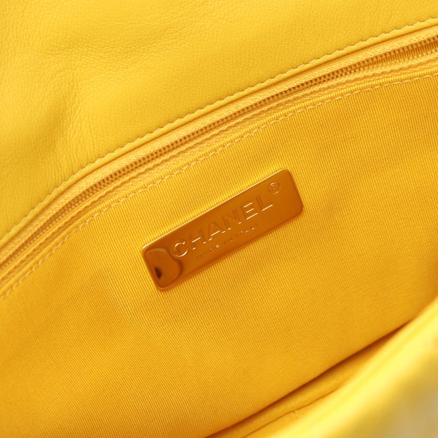 19 ディズヌフ マトラッセ チェーンショルダーバッグ ラムスキン イエロー コンビ金具 2WAY シャネル バッグ CHANEL