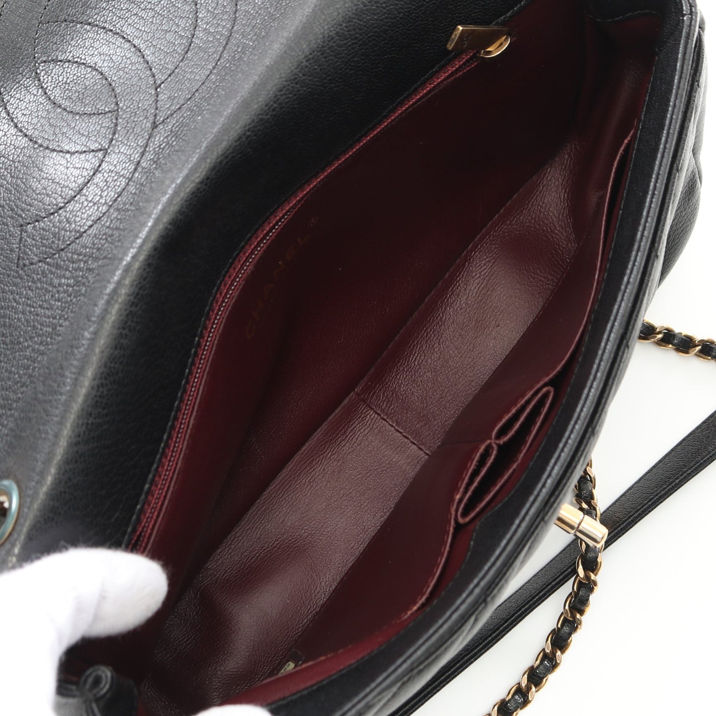 ココマーク キルティング フラップバッグ チェーンショルダーバッグ レザー ブラック アンティークゴールド金具 シャネル バッグ CHANEL