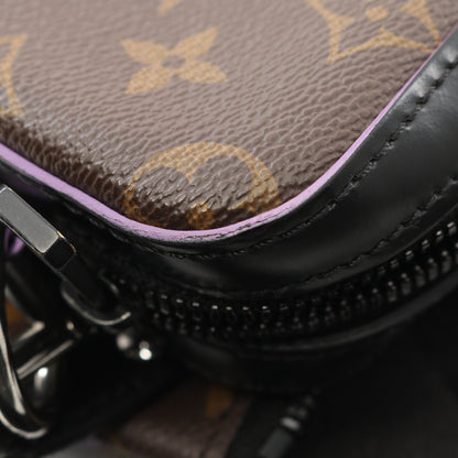 トリオ メッセンジャー モノグラムマカサー ショルダーバッグ PVC レザー ブラウン ブラック パープル ルイヴィトン バッグ LOUIS VUITTON