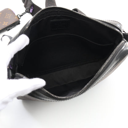 トリオ メッセンジャー モノグラムマカサー ショルダーバッグ PVC レザー ブラウン ブラック パープル ルイヴィトン バッグ LOUIS VUITTON