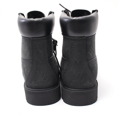 LV × Timberland 6-IN アンクルブーツ ノワール ショート ブーツ ヌバック レザー ブラック ルイヴィトン シューズ LOUIS VUITTON