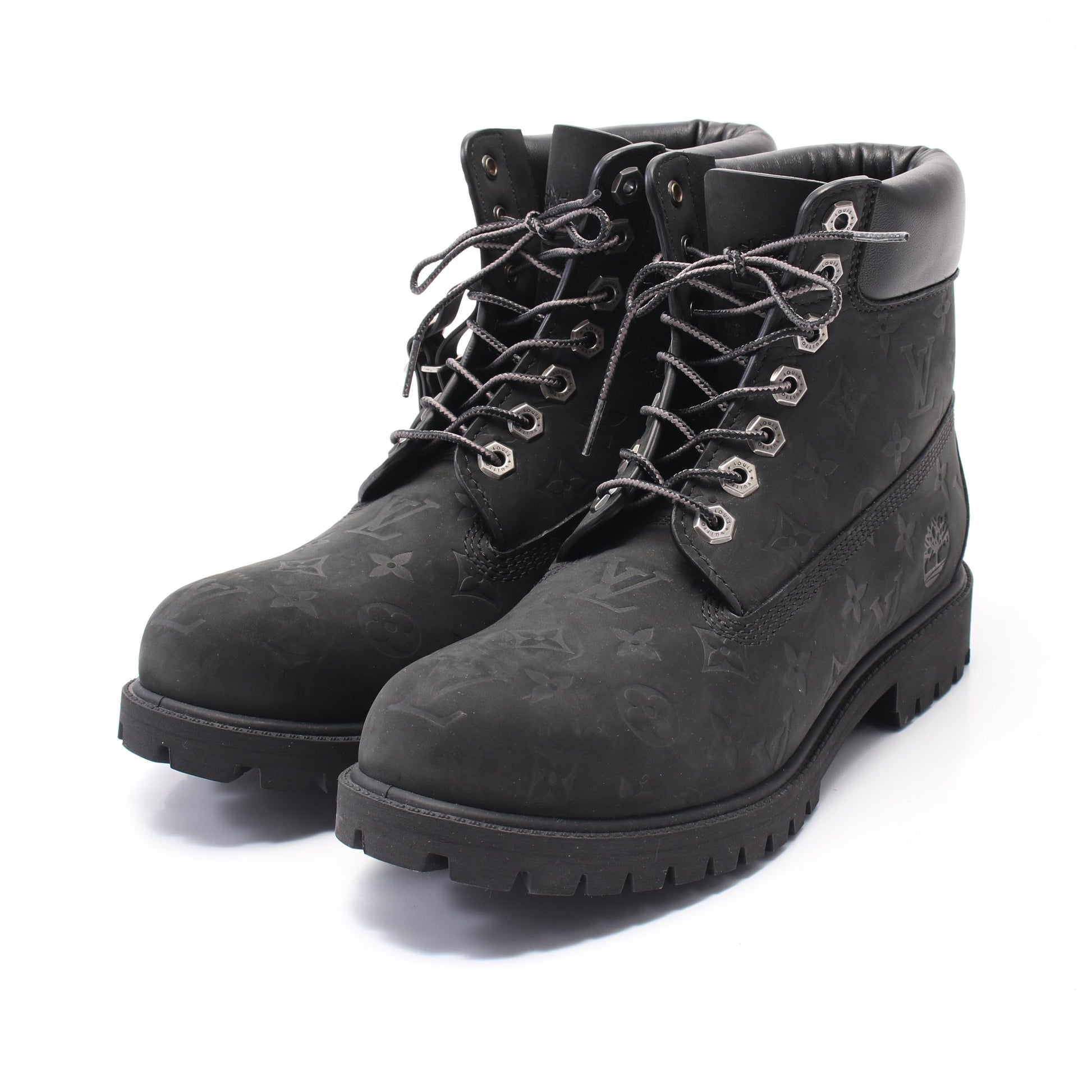 LV × Timberland 6-IN アンクルブーツ ノワール ショート ブーツ ヌバック レザー ブラック ルイヴィトン シューズ LOUIS VUITTON