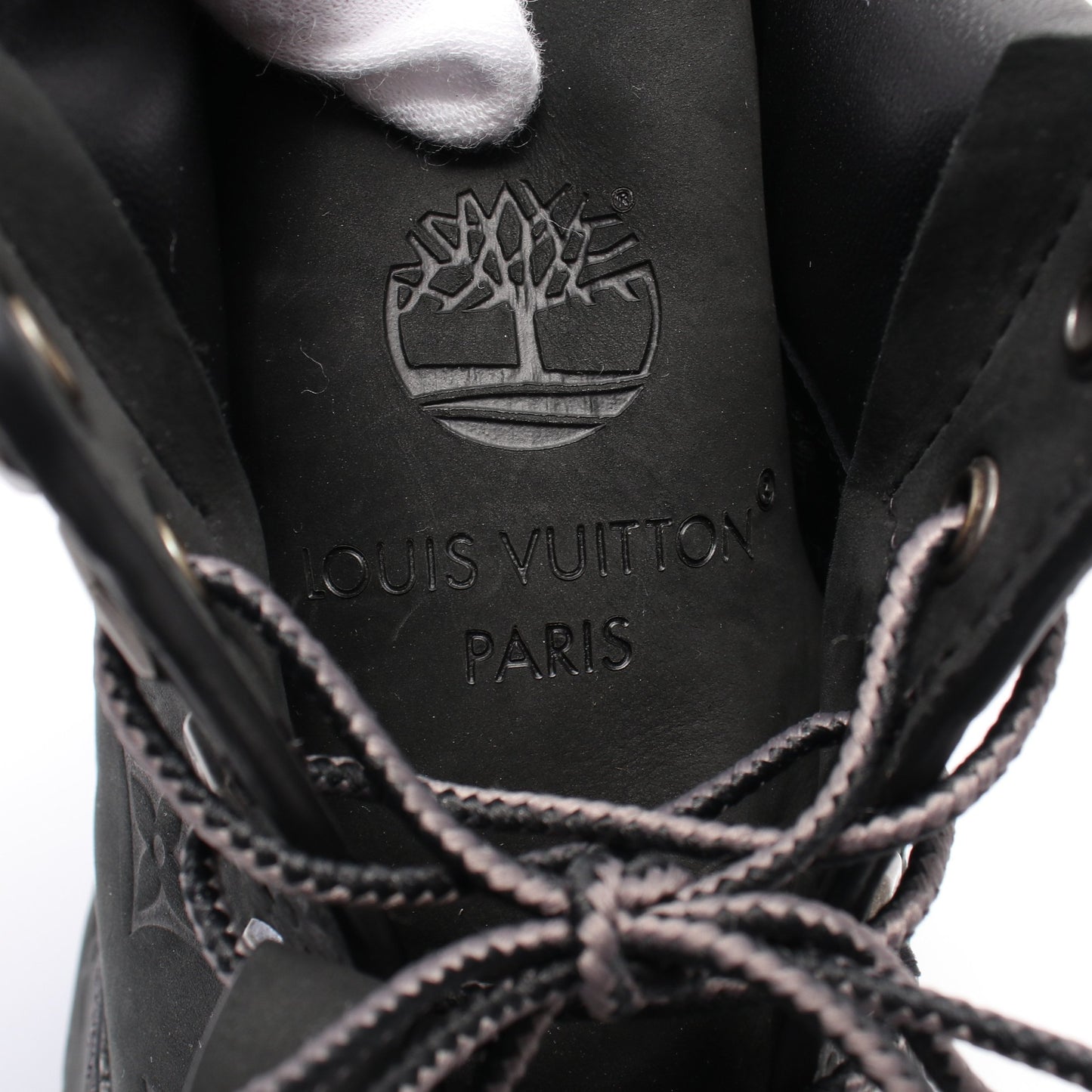 LV × Timberland 6-IN アンクルブーツ ノワール ショート ブーツ ヌバック レザー ブラック ルイヴィトン シューズ LOUIS VUITTON