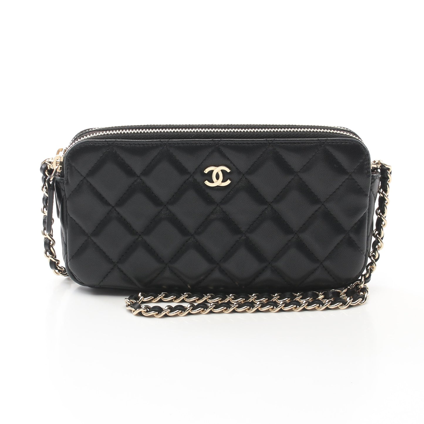 チェーンウォレット ラムスキン ブラック ゴールド金具 シャネル バッグ CHANEL