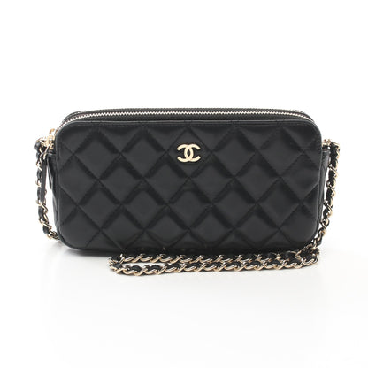 チェーンウォレット ラムスキン ブラック ゴールド金具 シャネル バッグ CHANEL
