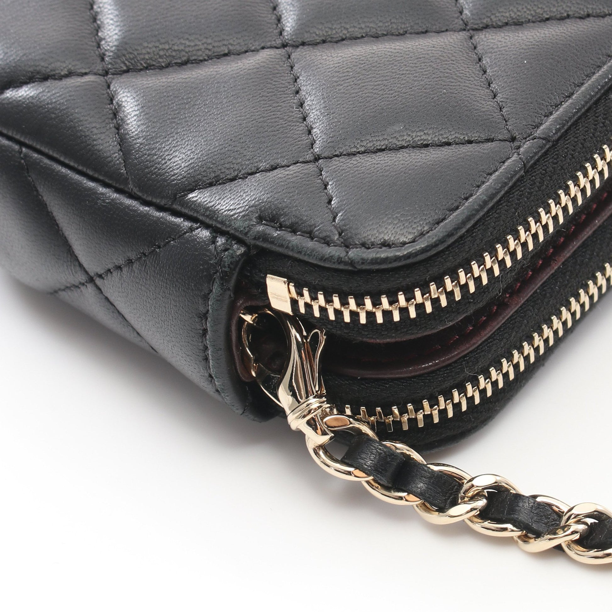 チェーンウォレット ラムスキン ブラック ゴールド金具 シャネル バッグ CHANEL