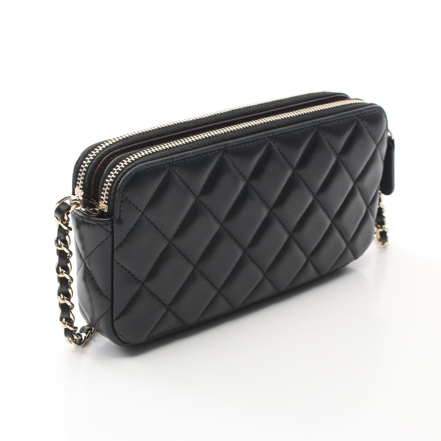 チェーンウォレット ラムスキン ブラック ゴールド金具 シャネル バッグ CHANEL