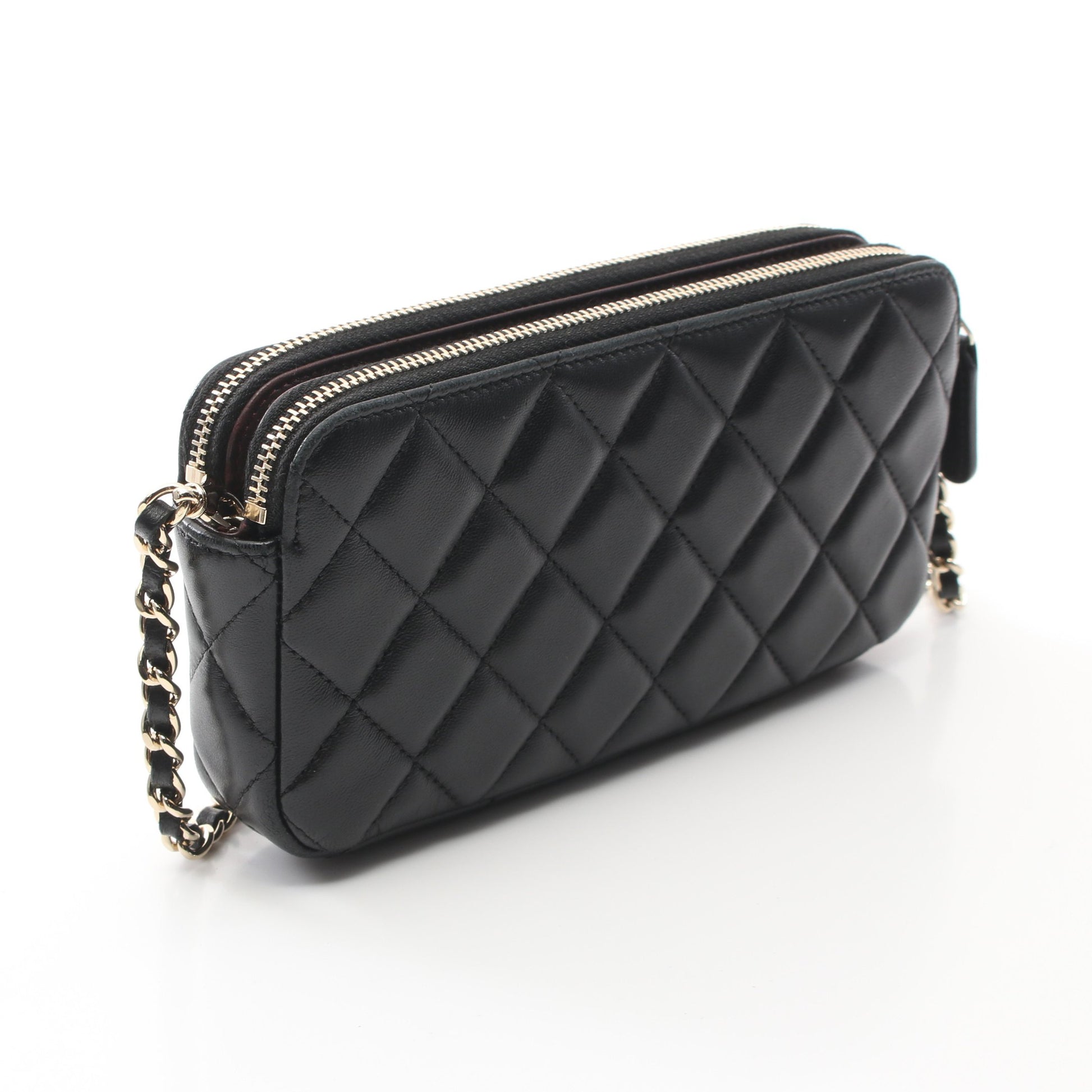 チェーンウォレット ラムスキン ブラック ゴールド金具 シャネル バッグ CHANEL