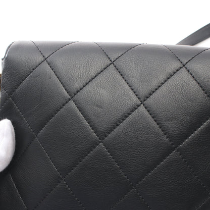 マトラッセ スモール フラップ チェーンショルダーバッグ ラムスキン ブラック ゴールド金具 シャネル バッグ CHANEL