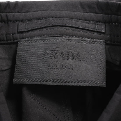 シングルブレスト マルチポケット シャツジャケット シャツ コットン ブラック プラダ トップス PRADA