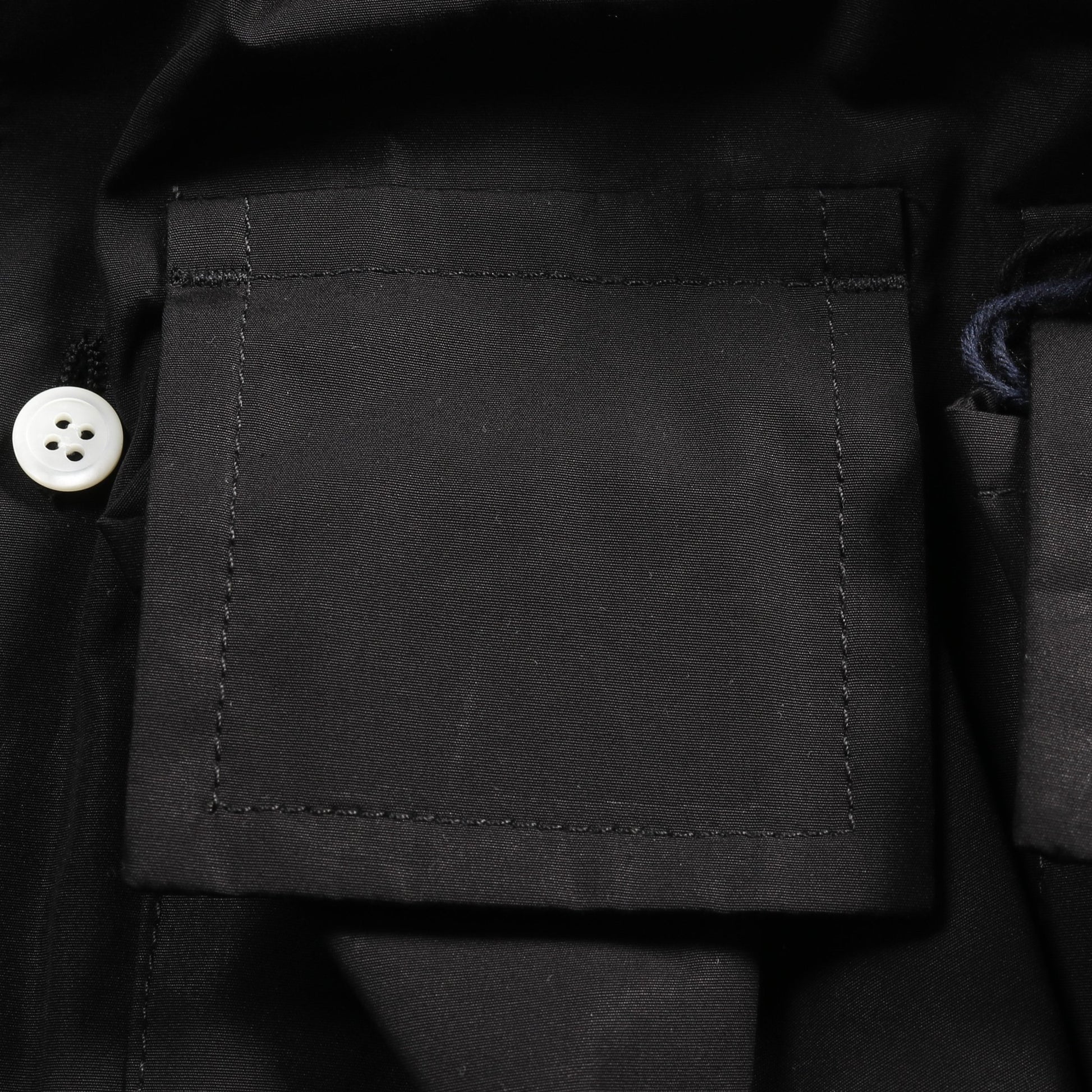 シングルブレスト マルチポケット シャツジャケット シャツ コットン ブラック プラダ トップス PRADA
