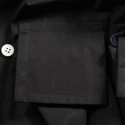 シングルブレスト マルチポケット シャツジャケット シャツ コットン ブラック プラダ トップス PRADA