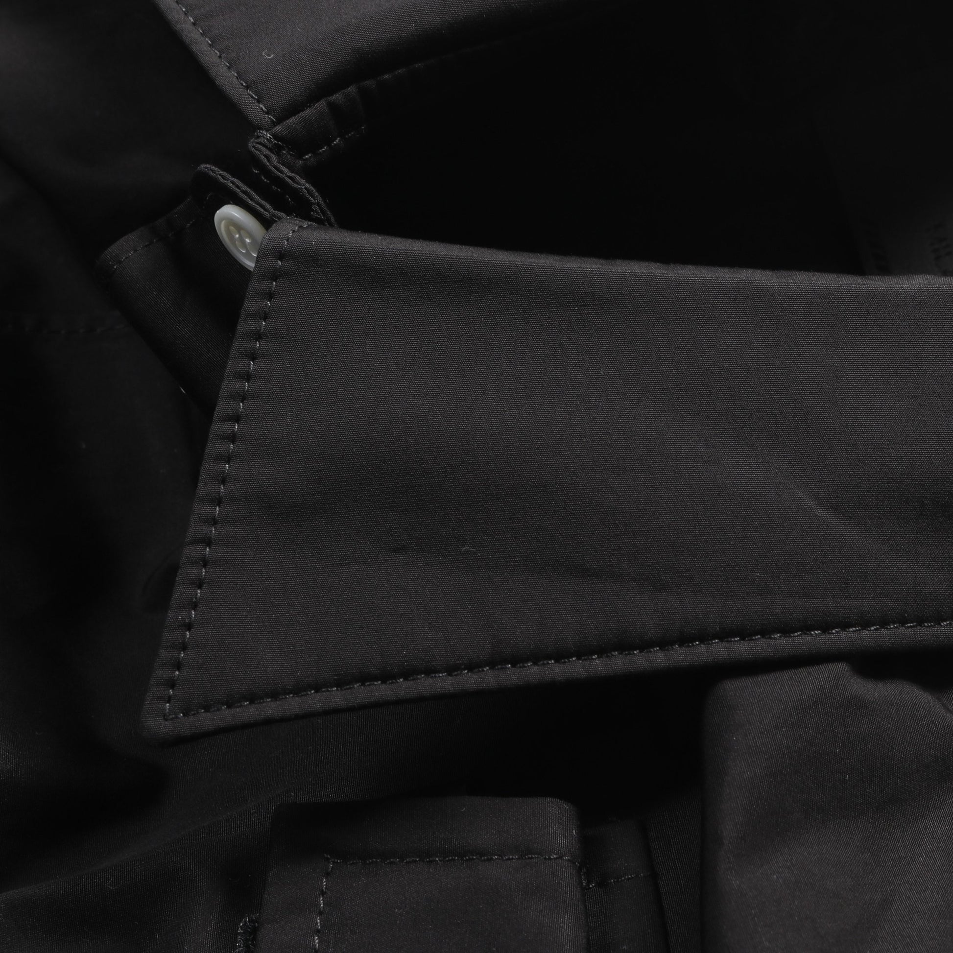 シングルブレスト マルチポケット シャツジャケット シャツ コットン ブラック プラダ トップス PRADA