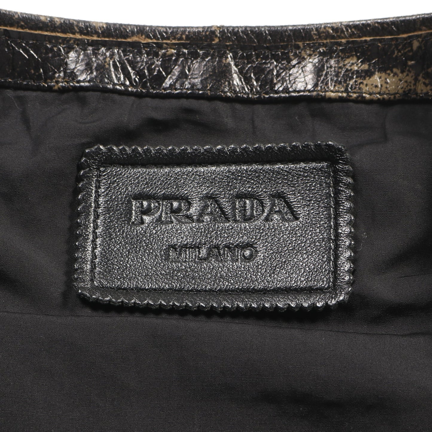 CARPA OLD ヴィンテージ加工 レザージレ ベスト ゴートスキン ブラック プラダ アウター PRADA