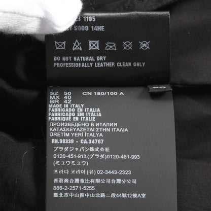 CARPA OLD ヴィンテージ加工 レザージレ ベスト ゴートスキン ブラック プラダ アウター PRADA