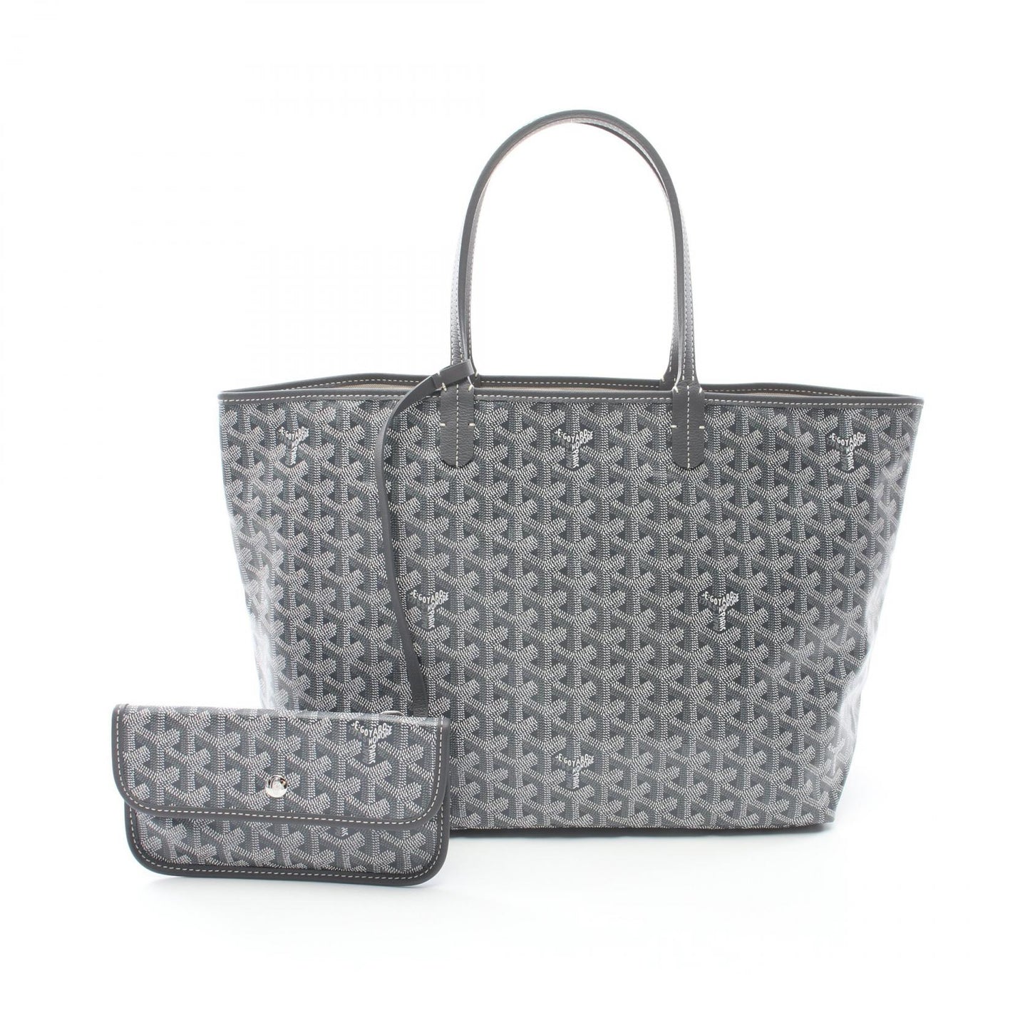 サンルイPM ハンドバッグ トートバッグ コーティングキャンバス レザー グレー マルチカラー ゴヤール バッグ GOYARD