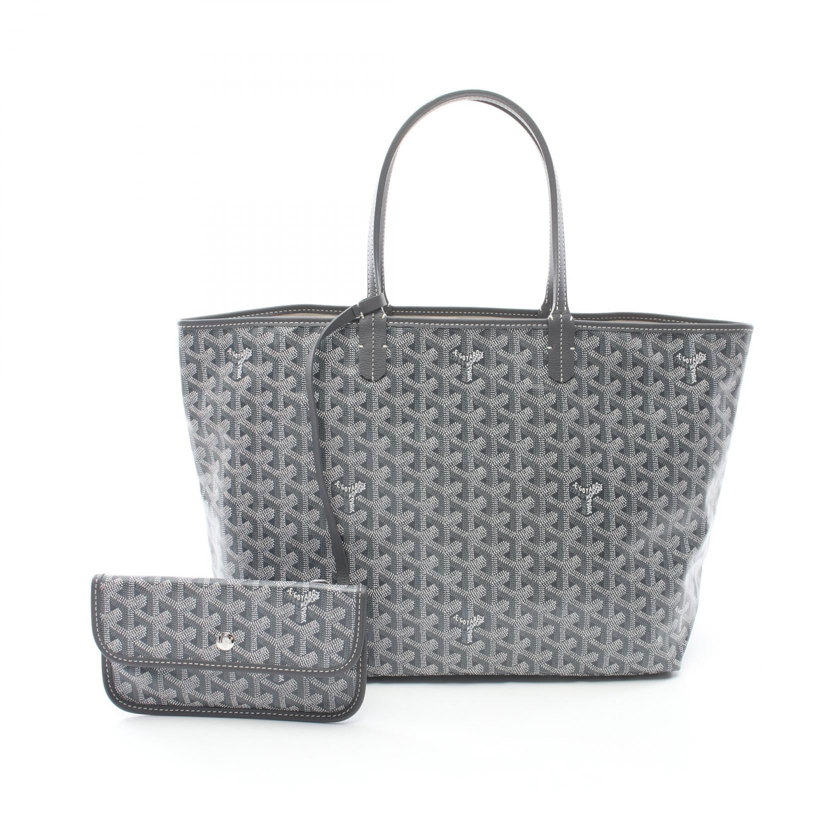 サンルイPM ハンドバッグ トートバッグ コーティングキャンバス レザー グレー マルチカラー ゴヤール バッグ GOYARD