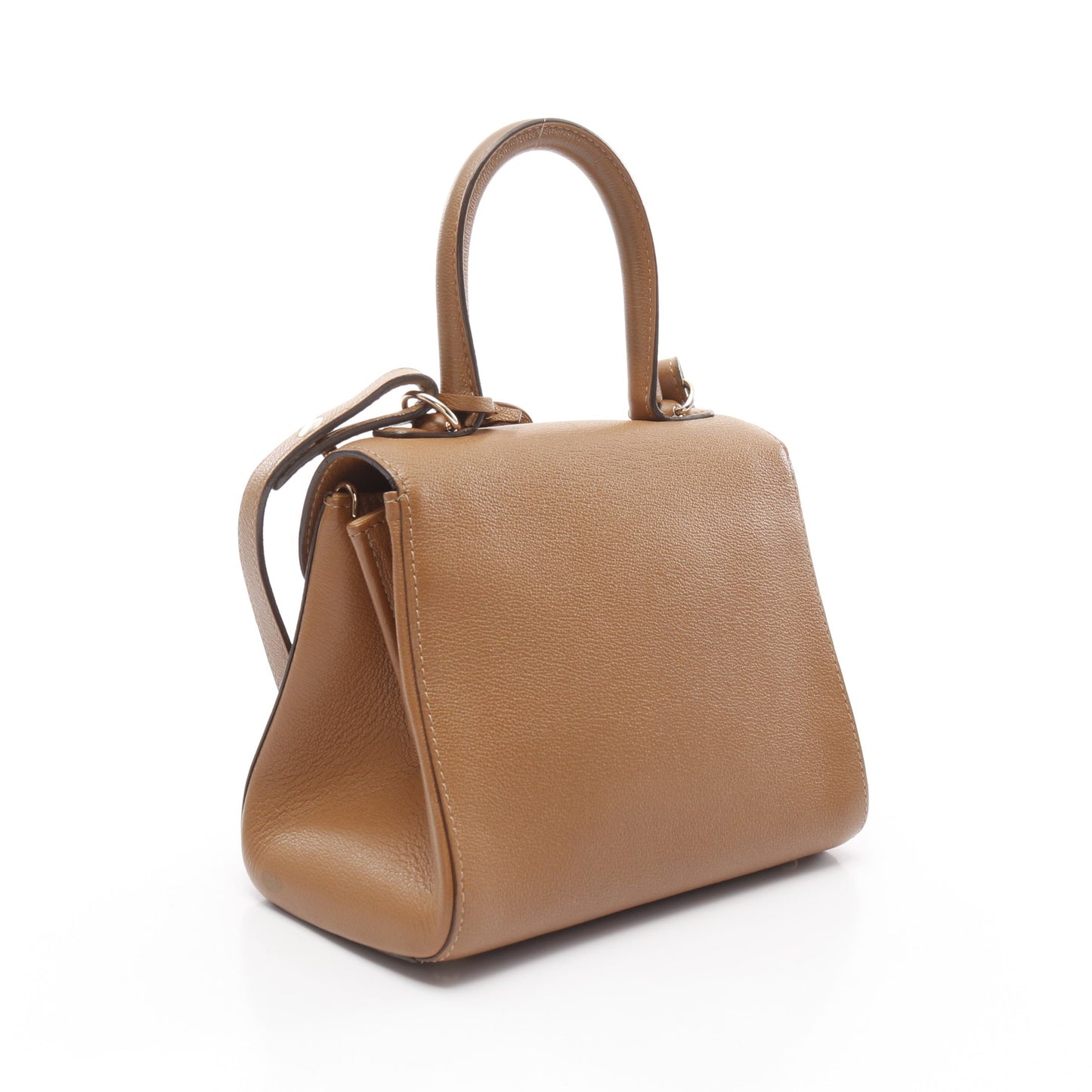 ブリヨン ミニ ハンドバッグ レザー ブラウン 2WAY デルヴォー バッグ DELVAUX