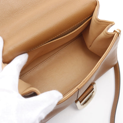 ブリヨン ミニ ハンドバッグ レザー ブラウン 2WAY デルヴォー バッグ DELVAUX