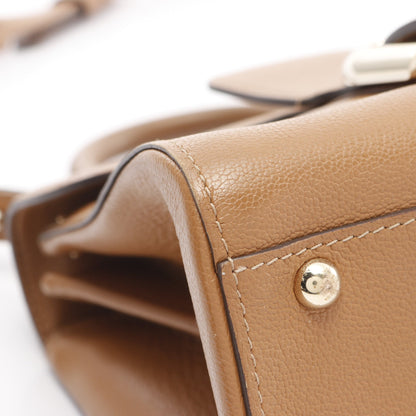 ブリヨン ミニ ハンドバッグ レザー ブラウン 2WAY デルヴォー バッグ DELVAUX