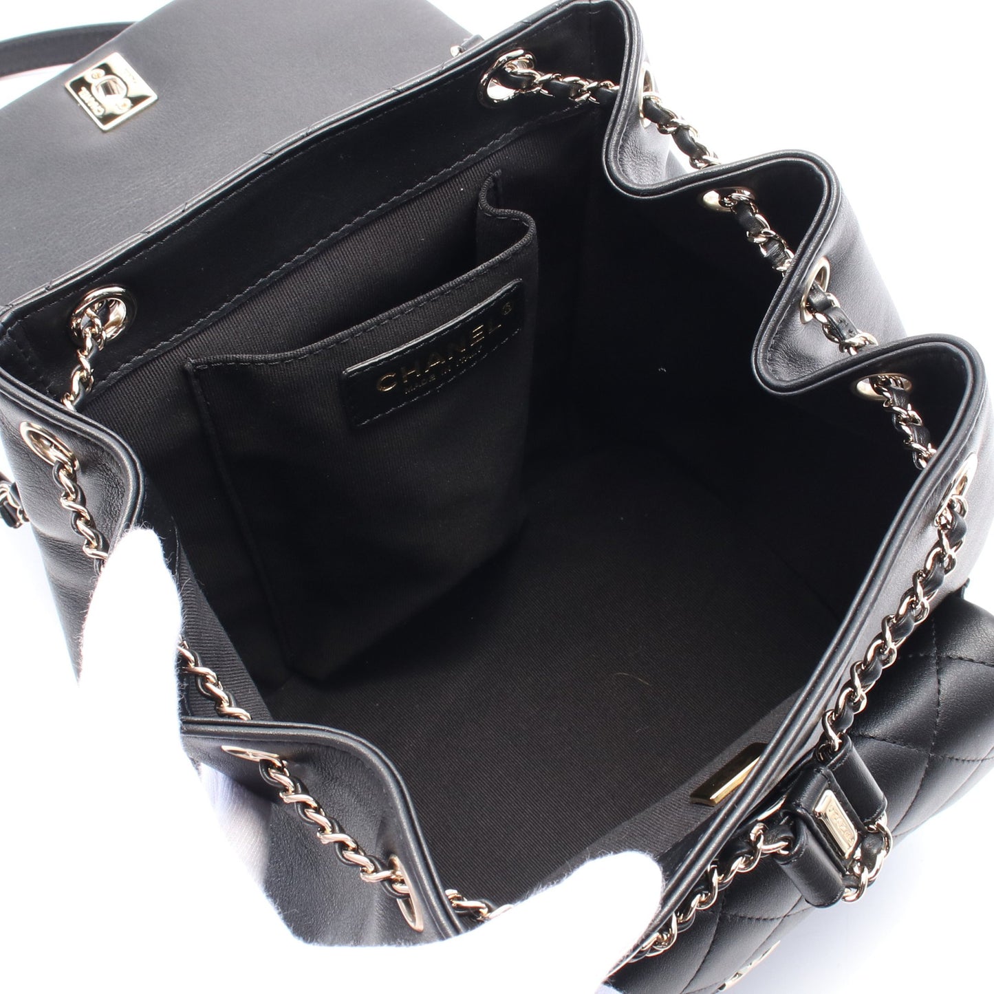 マトラッセ バックパック リュックサック ラムスキン ブラック ゴールド金具 シャネル バッグ CHANEL