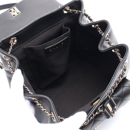 マトラッセ バックパック リュックサック ラムスキン ブラック ゴールド金具 シャネル バッグ CHANEL