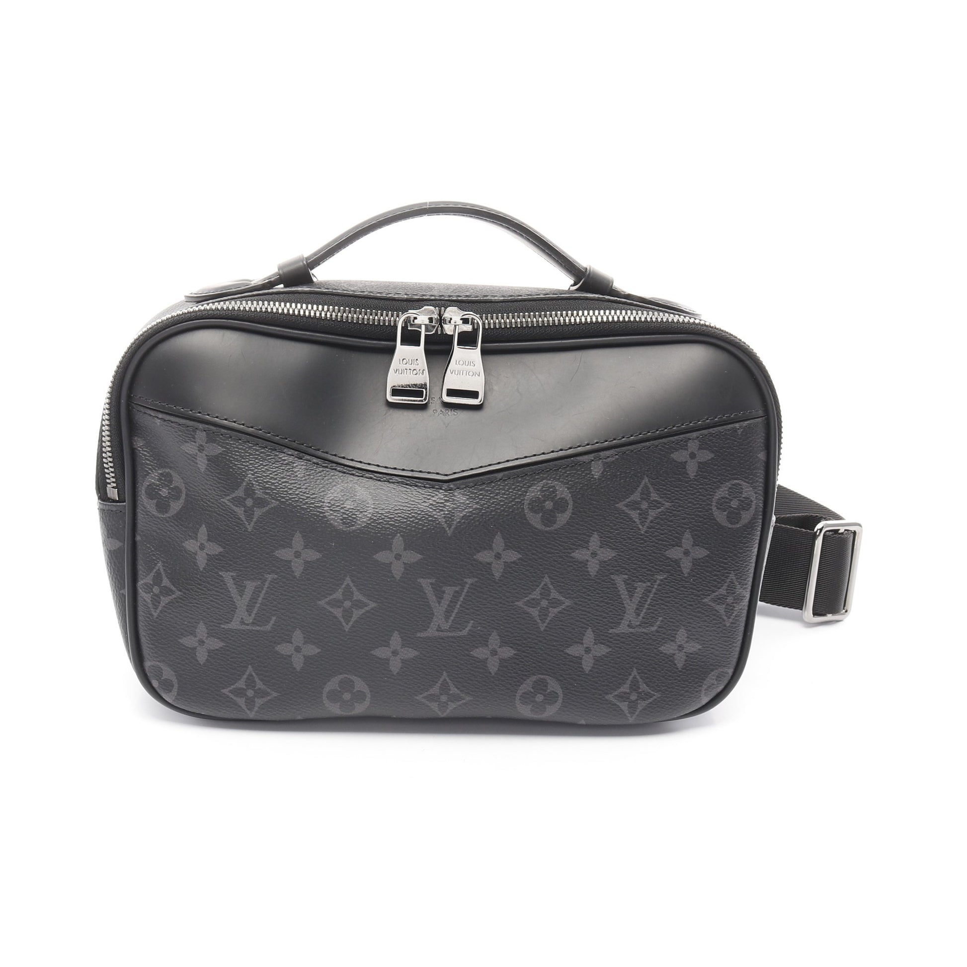 バムバッグ モノグラムエクリプス ボディバッグ ウエストバッグ PVC レザー ブラック ルイヴィトン バッグ LOUIS VUITTON