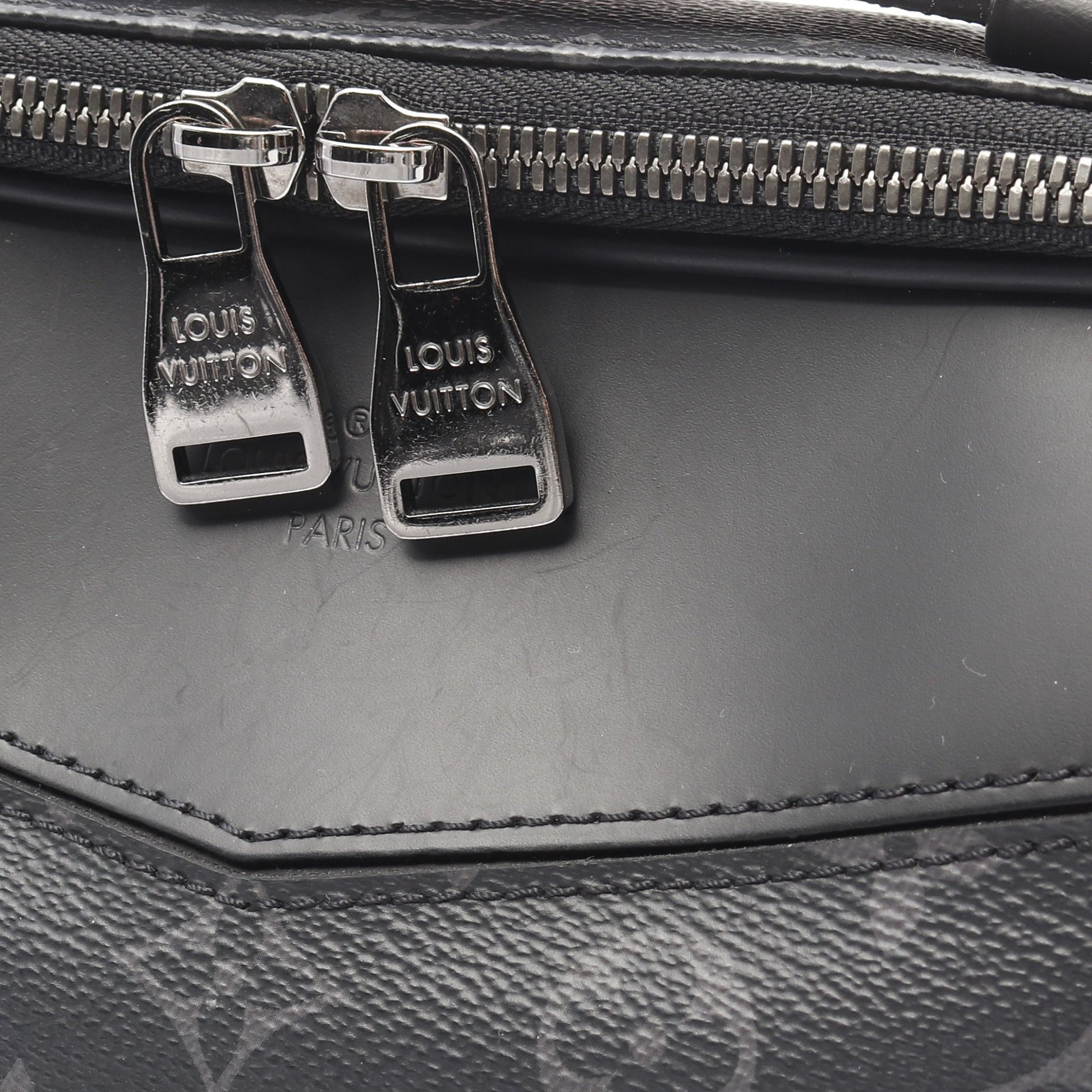 バムバッグ モノグラムエクリプス ボディバッグ ウエストバッグ PVC レザー ブラック ルイヴィトン バッグ LOUIS VUITTON