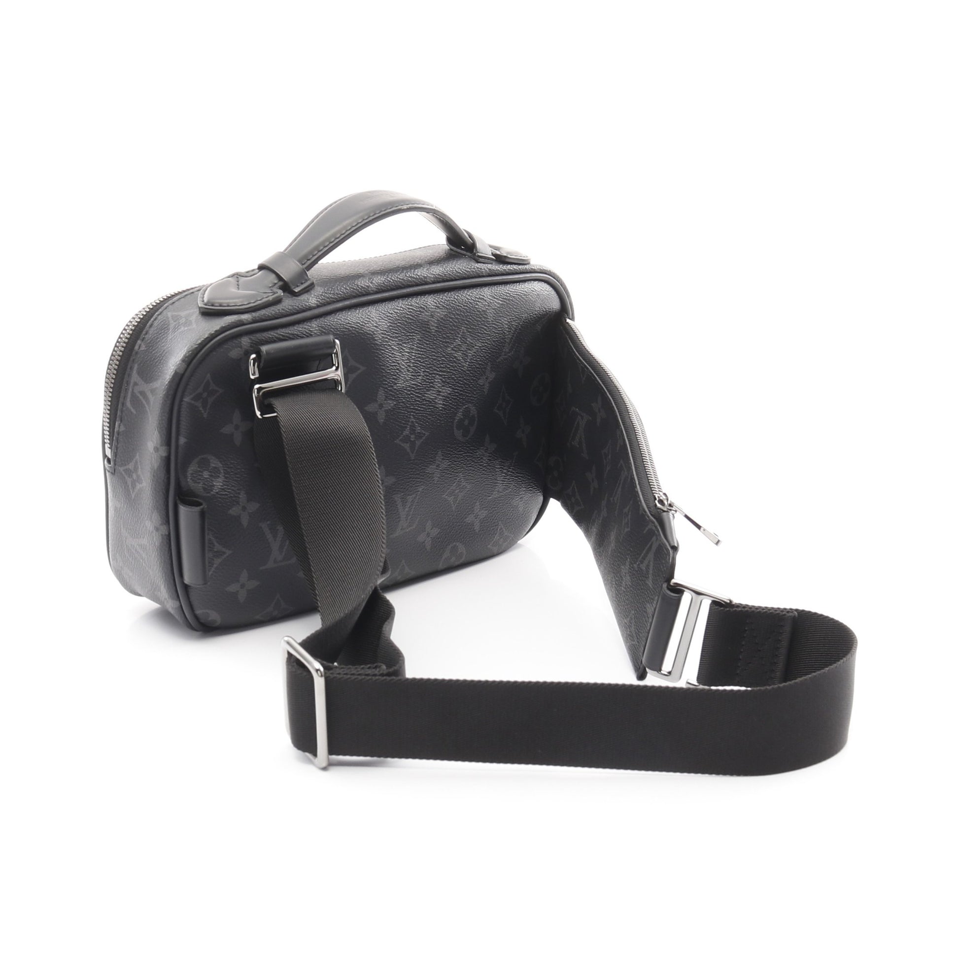 バムバッグ モノグラムエクリプス ボディバッグ ウエストバッグ PVC レザー ブラック ルイヴィトン バッグ LOUIS VUITTON