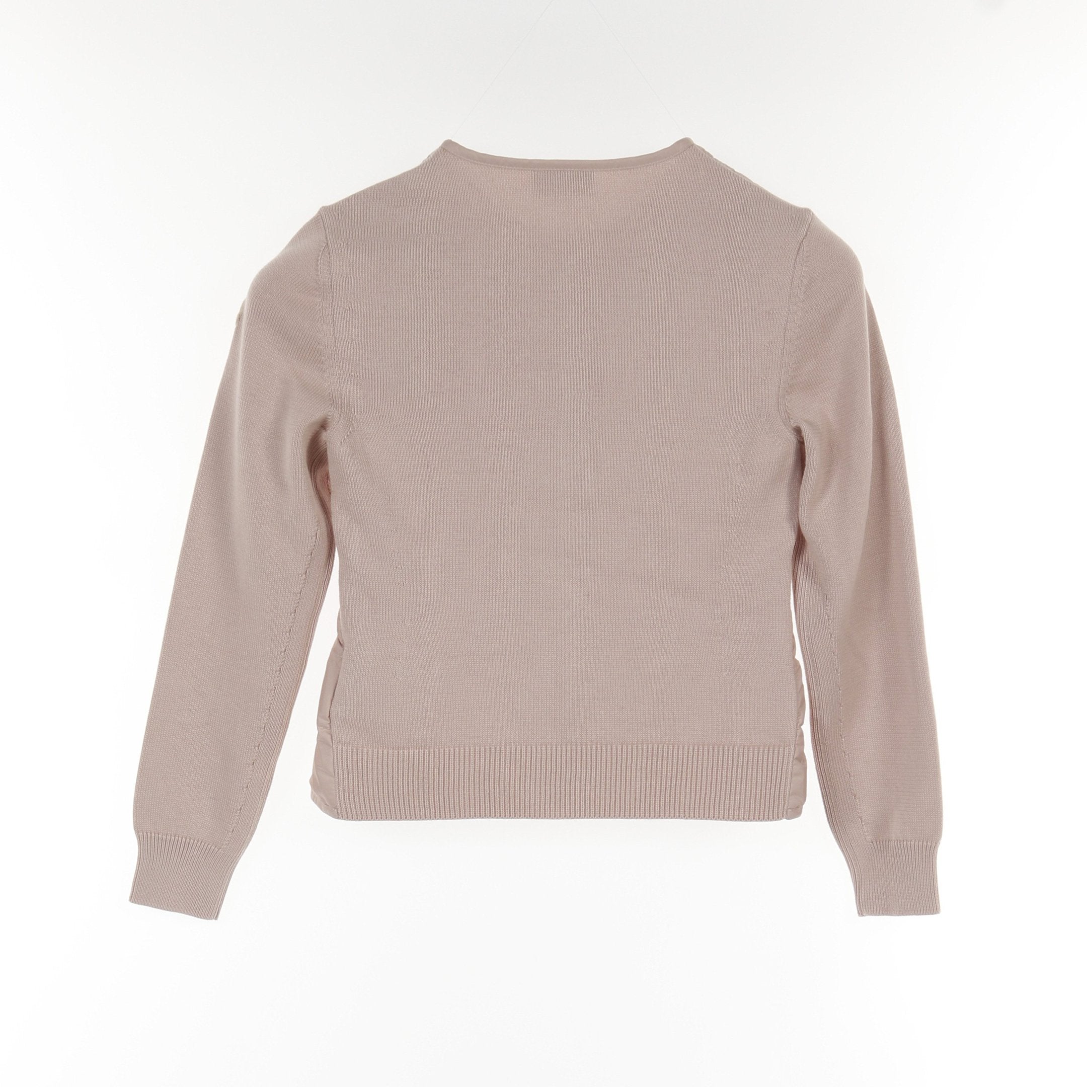 ダウンジャケット コットン ピンクベージュ ニット切替 キッズ