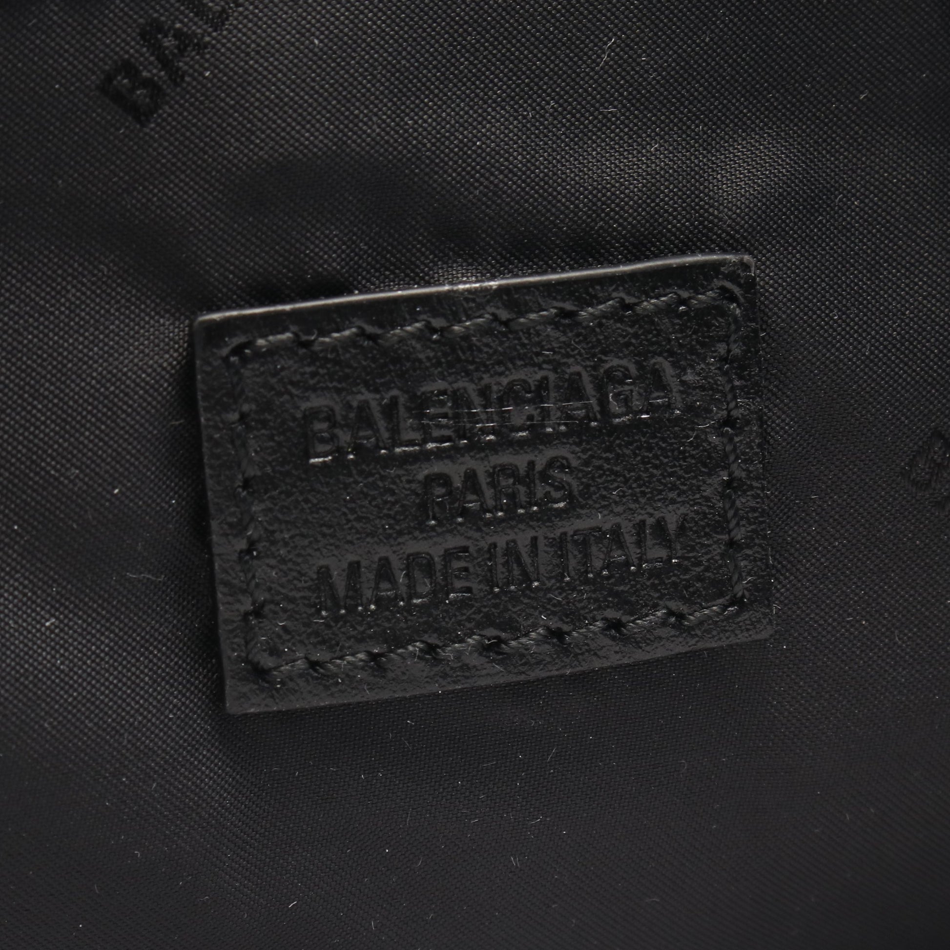 GENEVE ラージ ホーボー ショルダーバッグ トートバッグ ナイロン レザー ブラック バレンシアガ バッグ BALENCIAGA