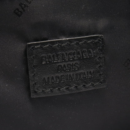 GENEVE ラージ ホーボー ショルダーバッグ トートバッグ ナイロン レザー ブラック バレンシアガ バッグ BALENCIAGA