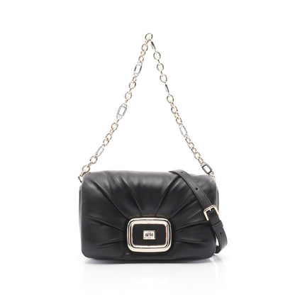 ヴィヴショック ショルダーバッグ レザー ブラック 2WAY ロジェヴィヴィエ バッグ Roger Vivier
