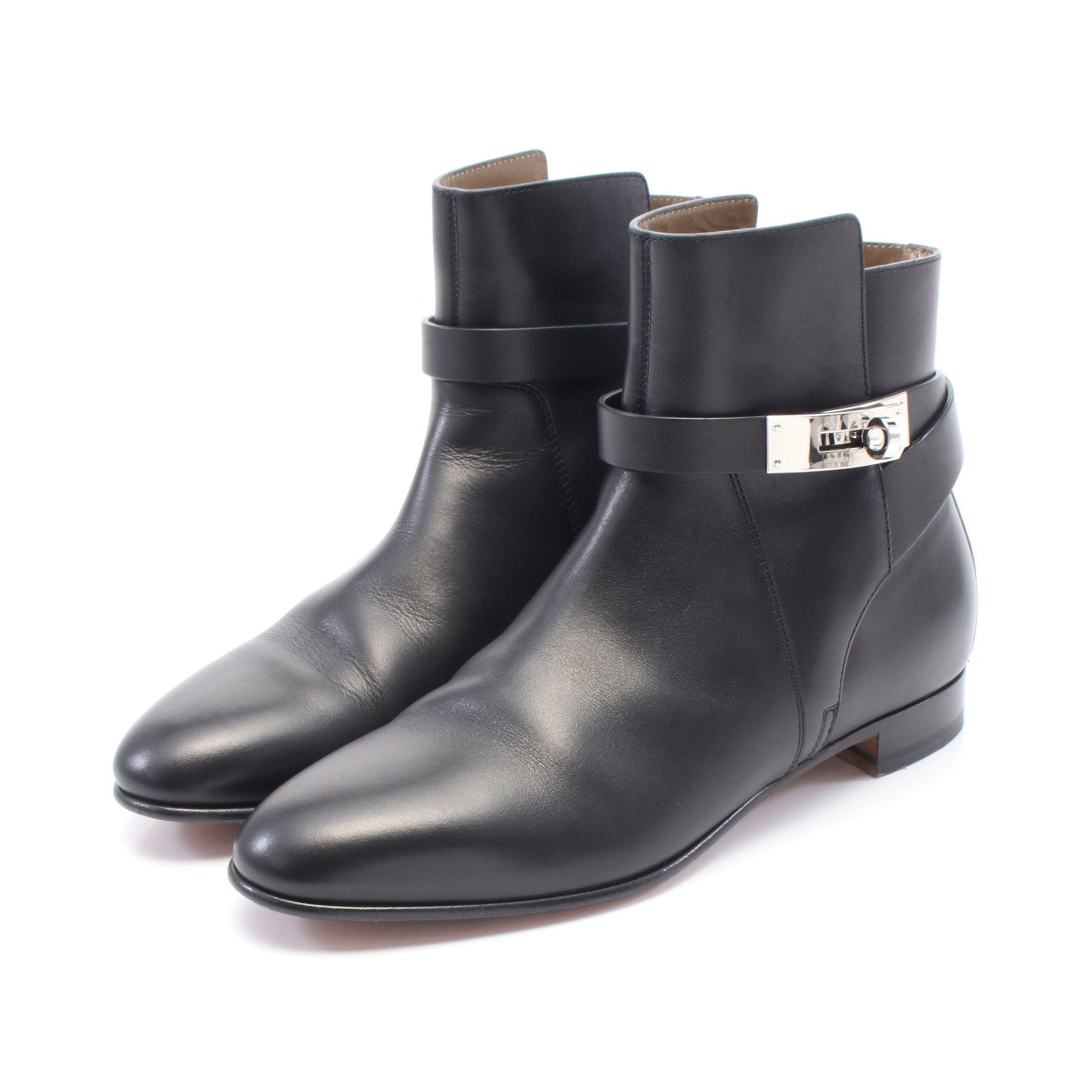 ネオ ショート ブーツ レザー ブラック エルメス – RECLO