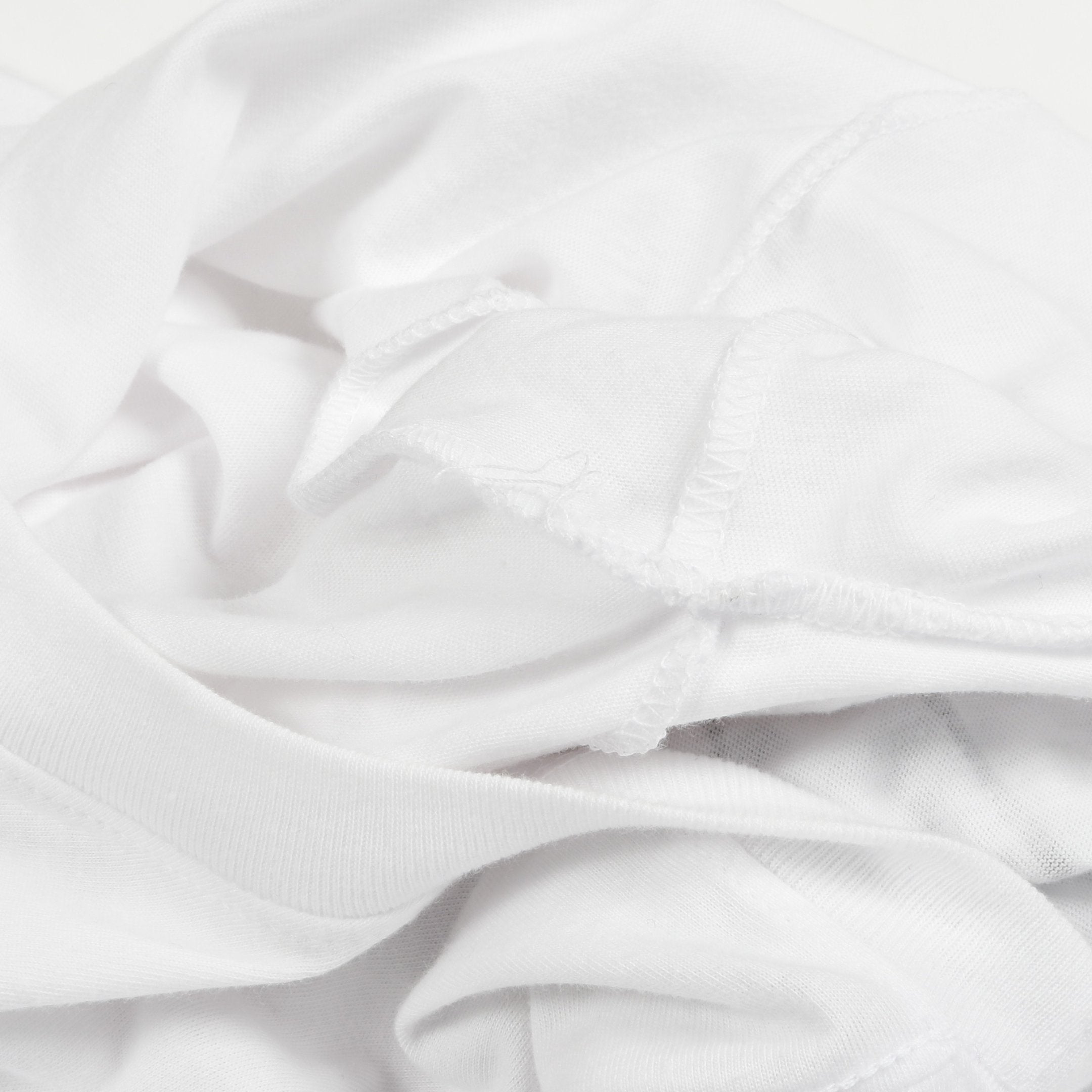 ホースシュープリント Tシャツ クルーネック コットン ホワイト クロム