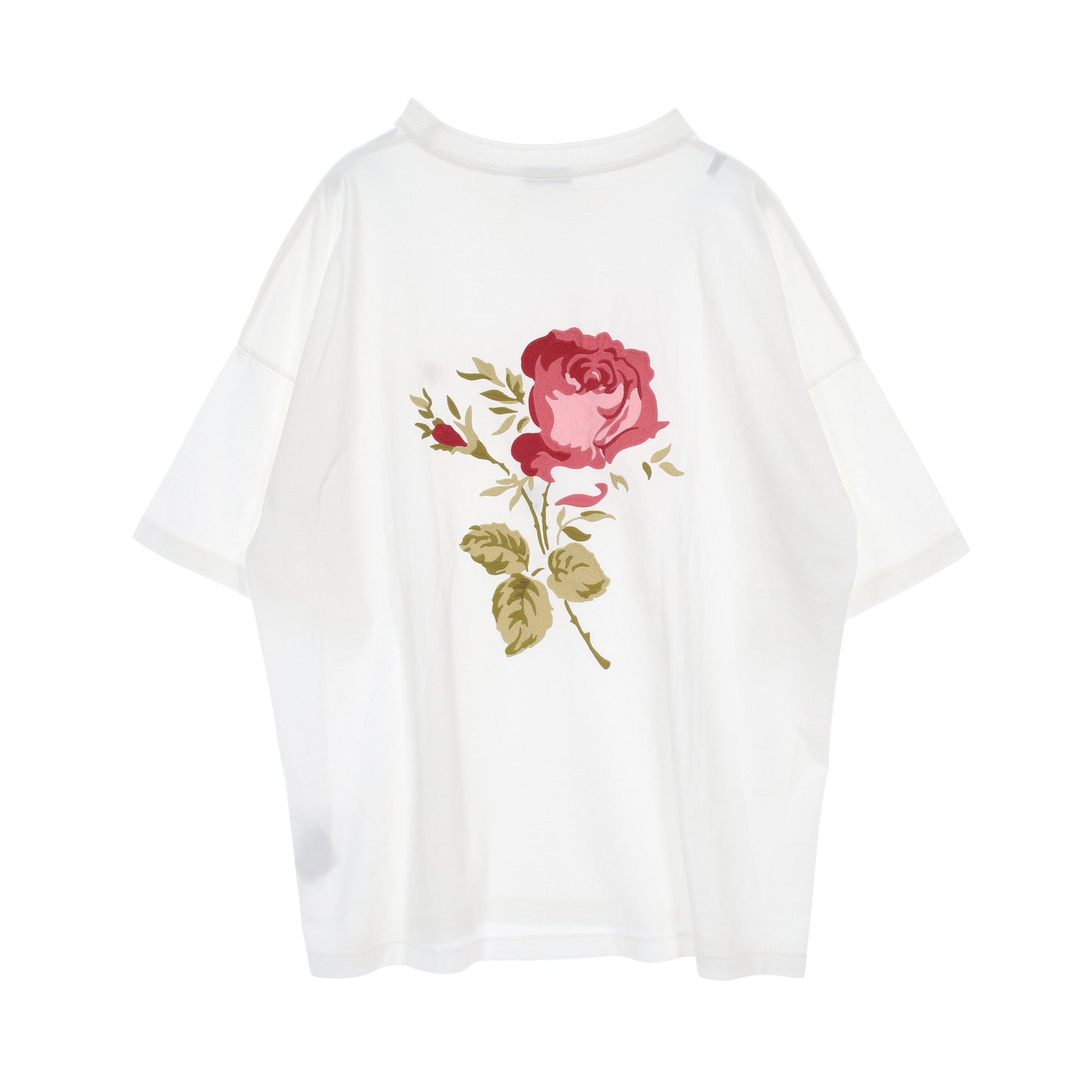 JARDIN Tシャツ ローズプリント コットン ホワイト クリスチャンディオール トップス Christian Dior