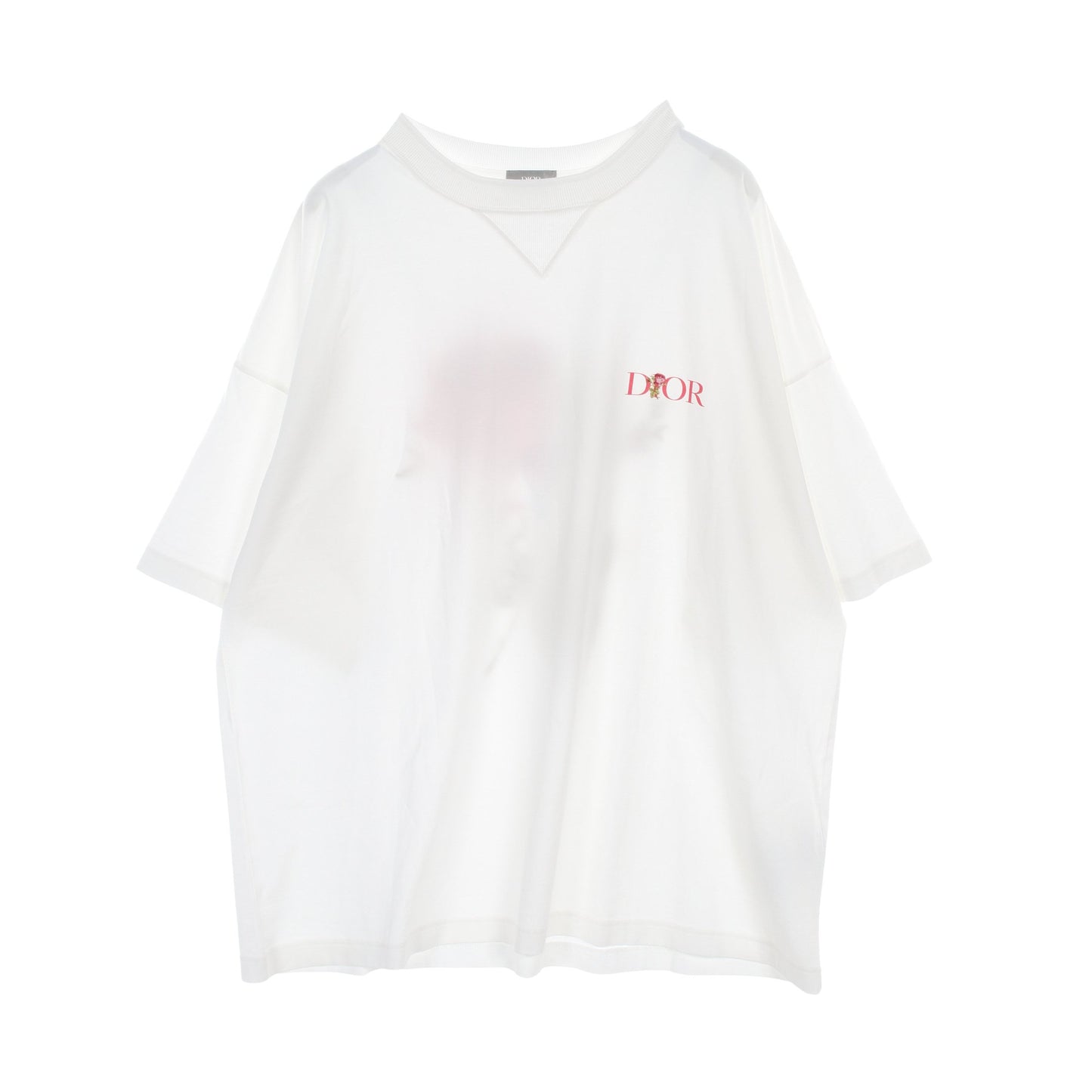 JARDIN Tシャツ ローズプリント コットン ホワイト クリスチャンディオール トップス Christian Dior