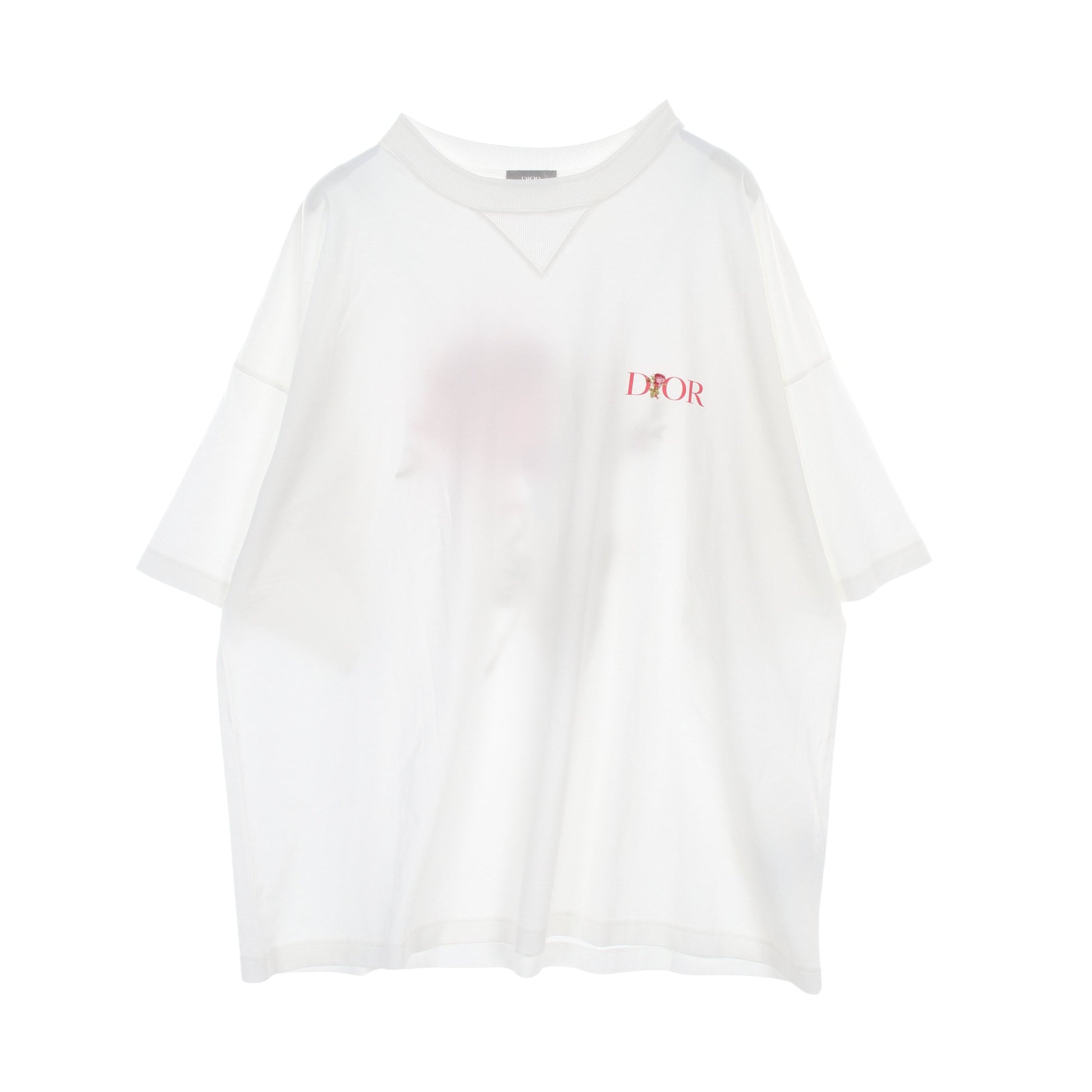 JARDIN Tシャツ ローズプリント コットン ホワイト クリスチャンディオール トップス Christian Dior